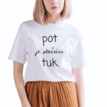 Tričko pot je plačúci tuk biele dámske