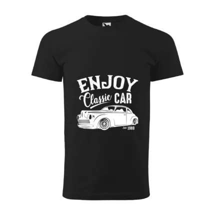Tričko ENJOY classic CAR čierne pánske